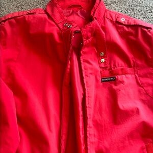 🚨🚨🚨Members Only Vibrant Red Jacket with Gold Details